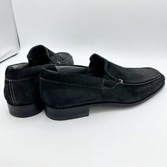 Gordon Rush Black Suede Slip-On Italian Loafer Striped Lining Work Casual Sz 11‎ main image 11